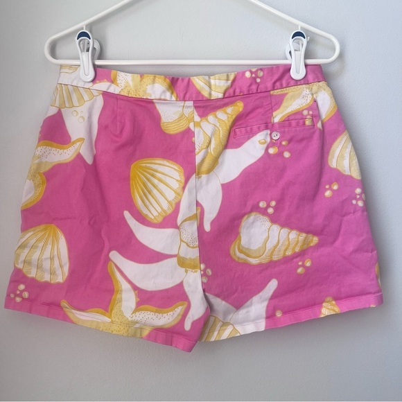 Coastal High Waisted Shell Print Pink Shorts Size 10 - Picture 6 of 10